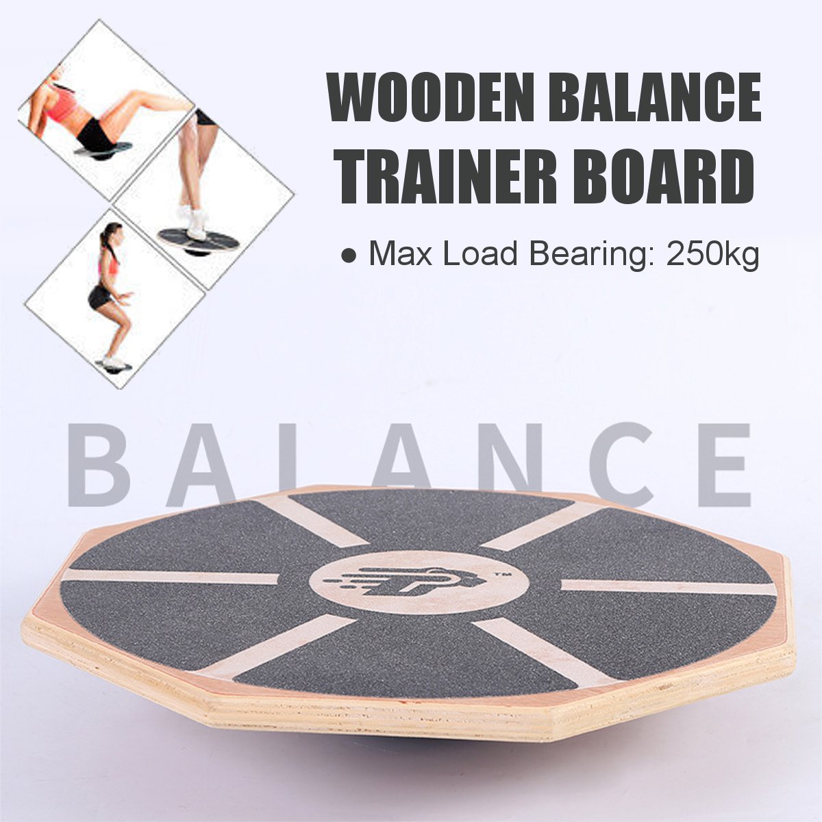 Holz-Oktagon-Balance-Trainingsbrett mit Drehbrett, Workout-Balance-Trainingssport, Yoga-Fitness-Tool