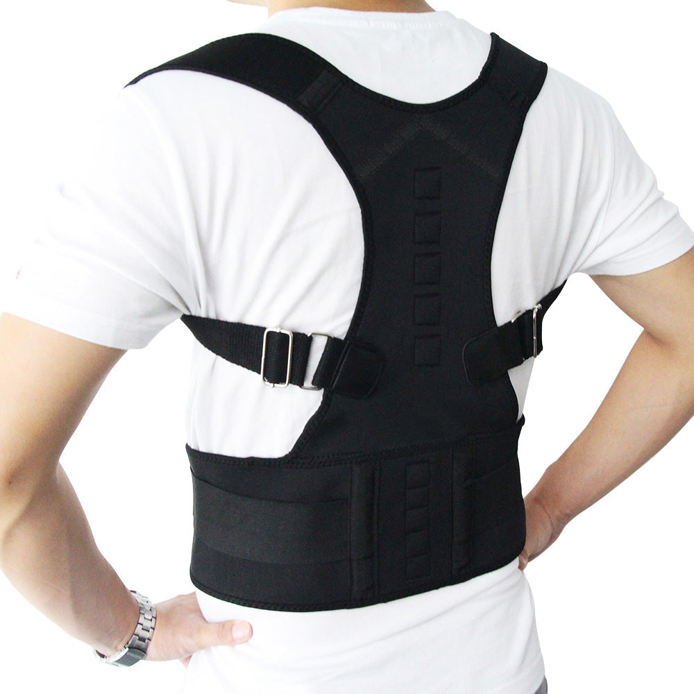 Adjustable Magnetic Posture Corrector Back Corset Men Body Shaper Back Support Strap for Shoulders and Lumbar Support