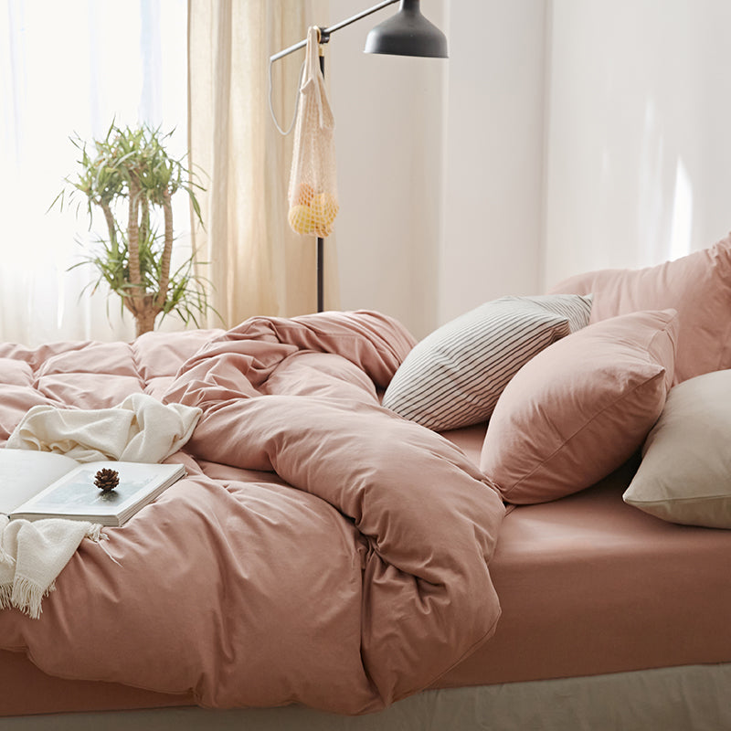 Bettwäsche aus reiner Baumwolle mit Denim Farben