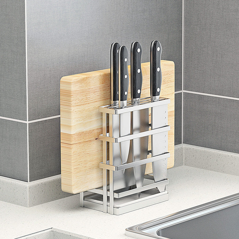 304 stainless steel knife holder and cutting board holder