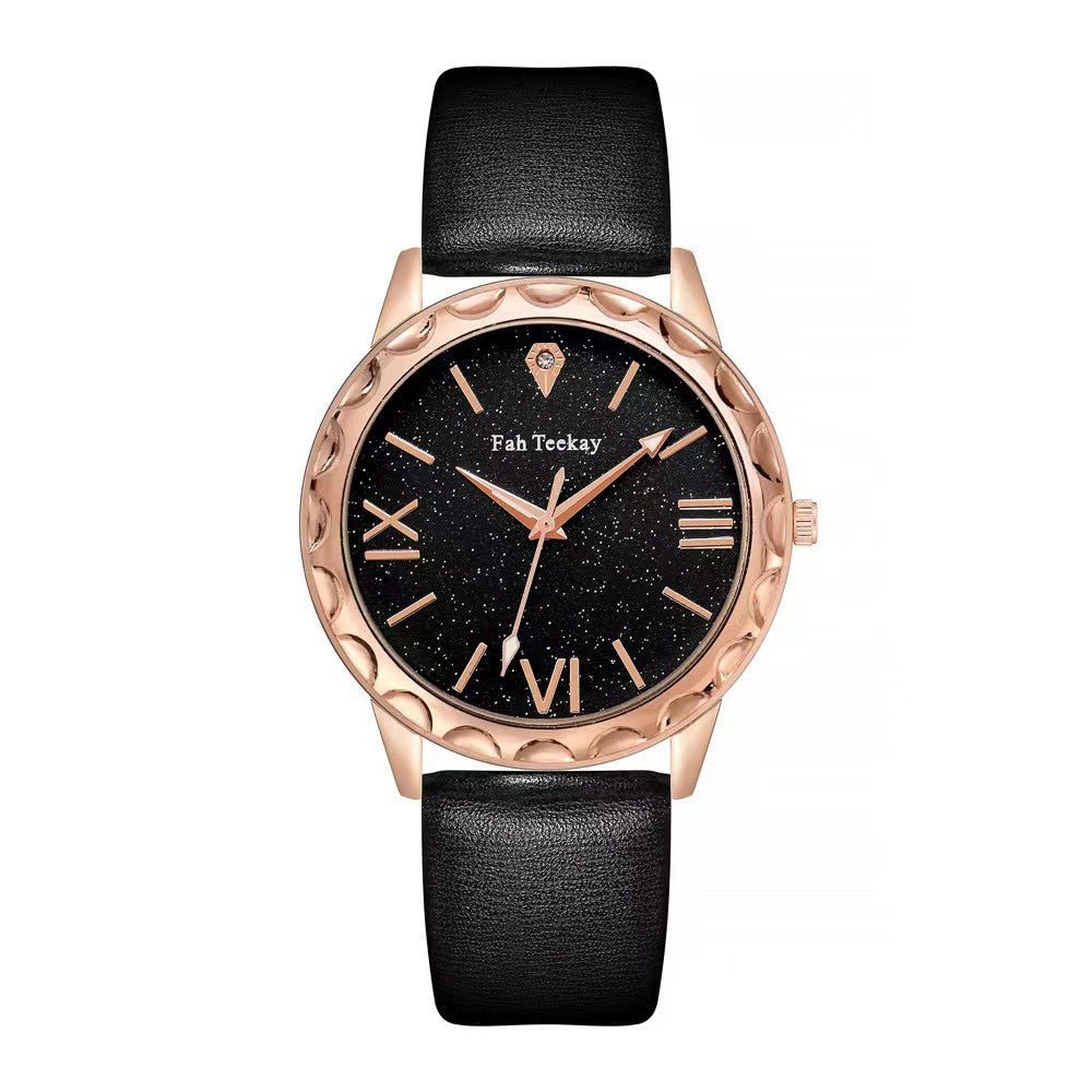 Glitter Simple Fashion Watch, All-Rounder Belt Watch for Women, Gift Box Set, Quartz Watch on Wrist