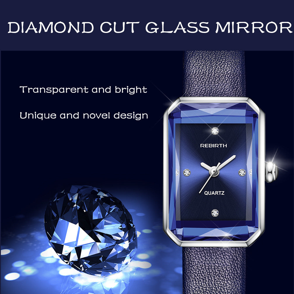 Square diamond belt fashion, artistic, exquisite quartz watch