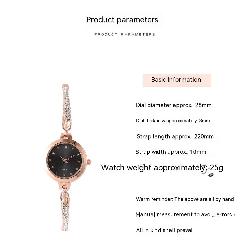 Armbanduhr für Damen mit elegantem Diamantbesatz (Modeschmuck)