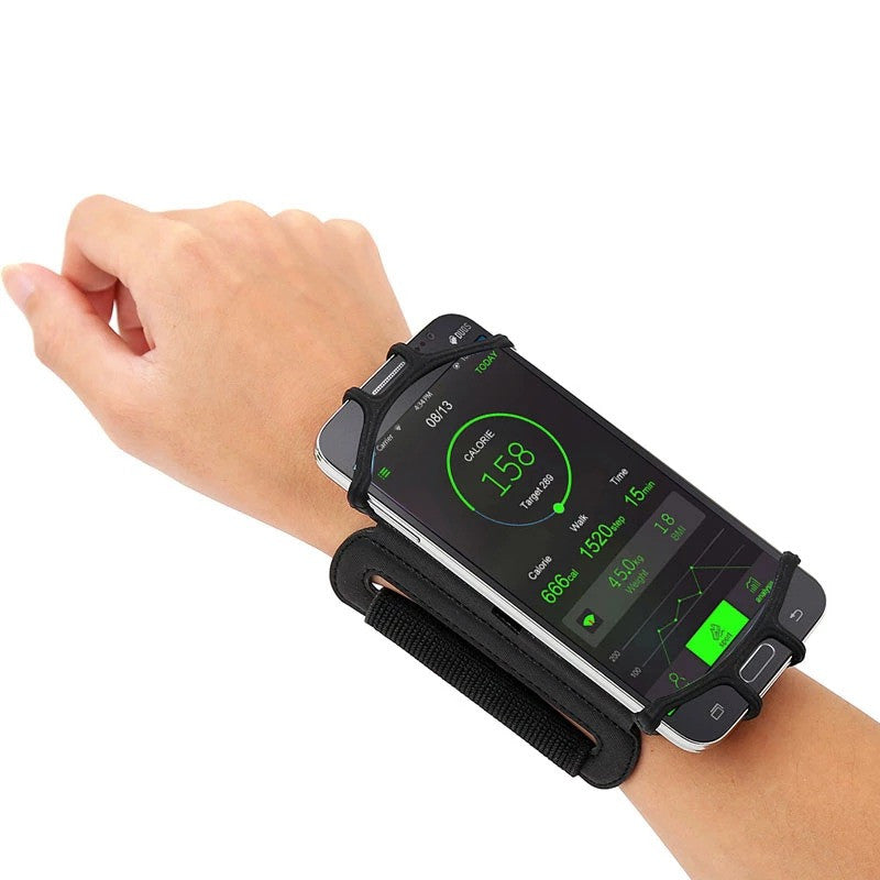 Detachable phone holder with 360 degree rotating wristband