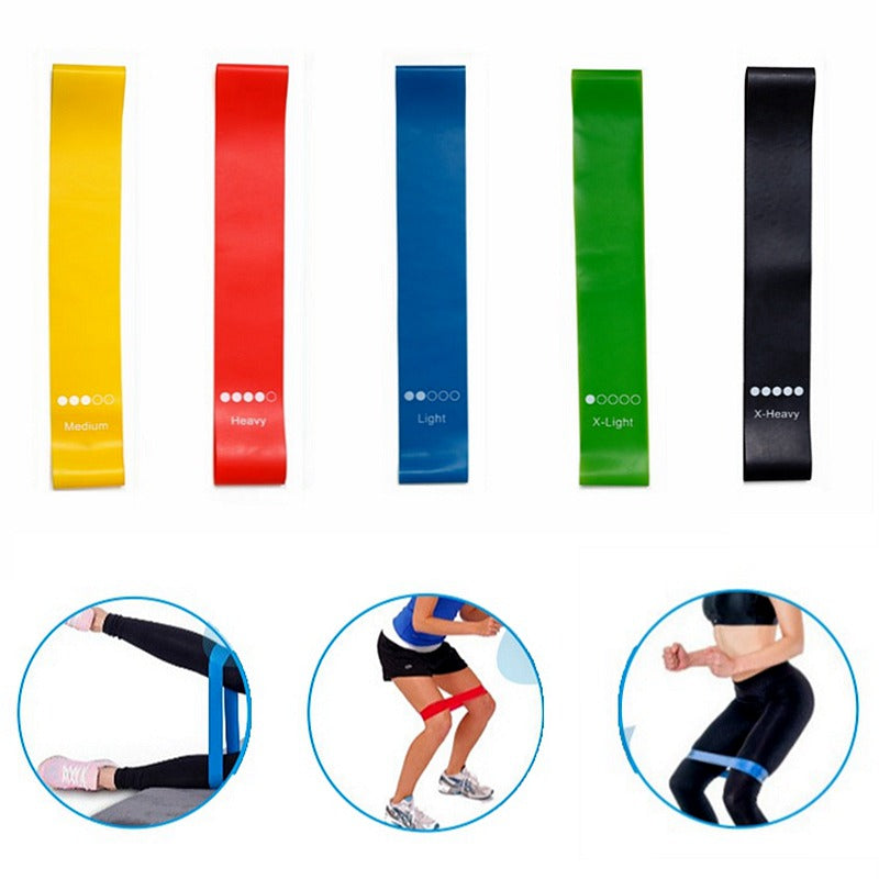 Yoga-Widerstandsgummibänder, Indoor- und Outdoor-Fitnessausrüstung, 0,35 mm - 1,1 mm Pilates-Sporttrainingsübung, elastische Bänder