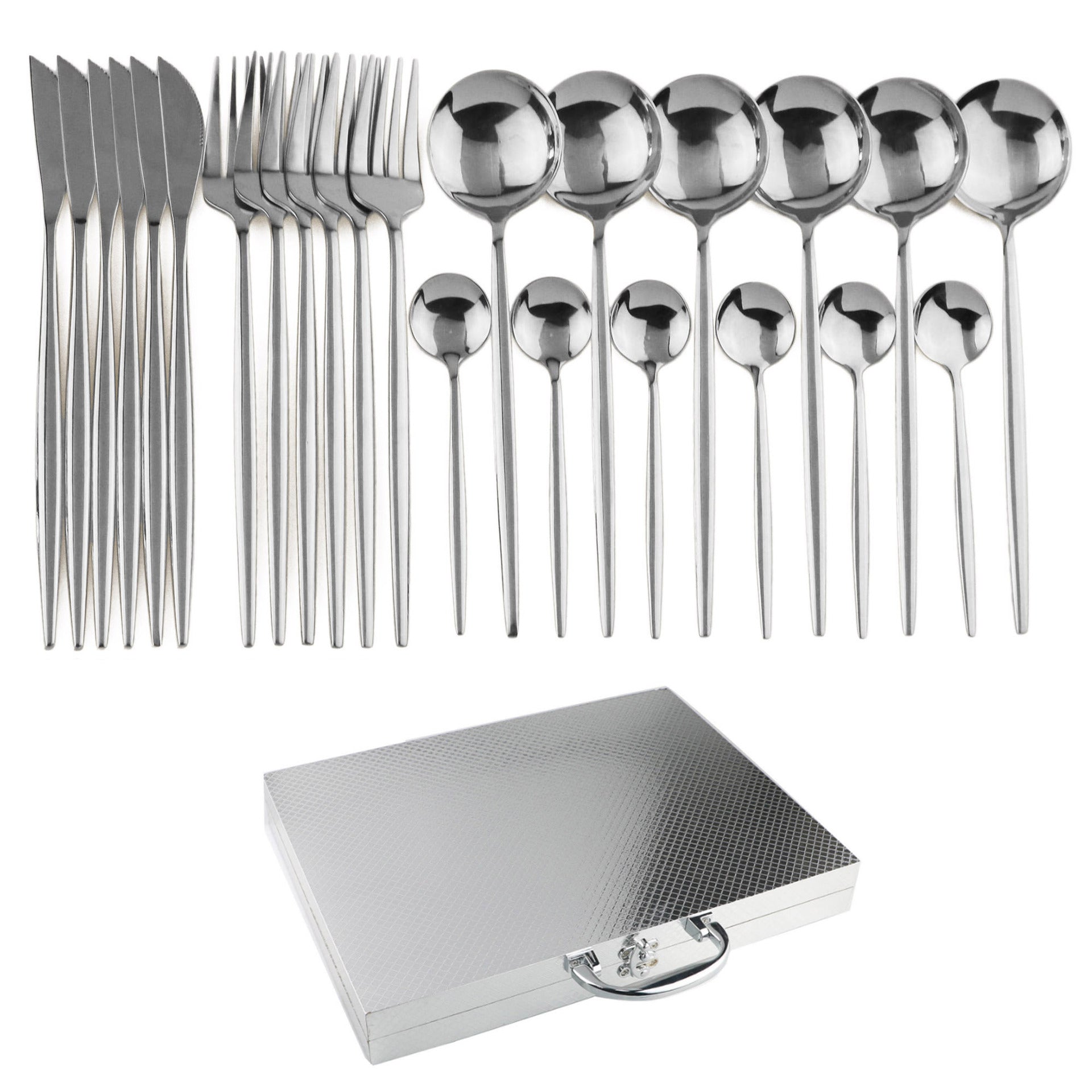 24-piece cutlery set made of stainless steel