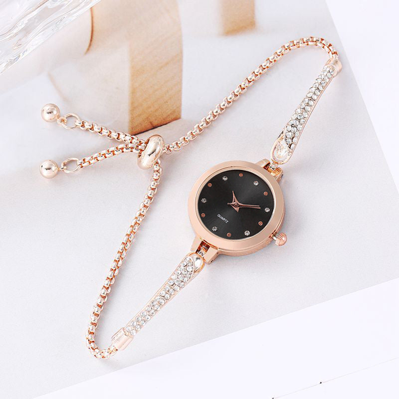 Armbanduhr für Damen mit elegantem Diamantbesatz (Modeschmuck)