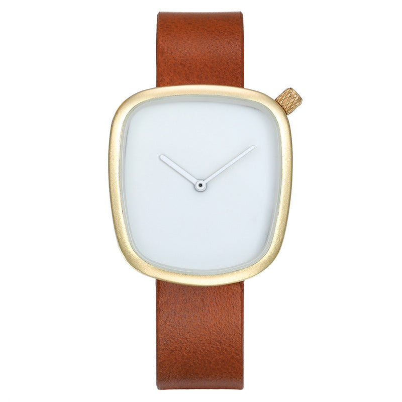 Fashionable minimalist square quartz watch