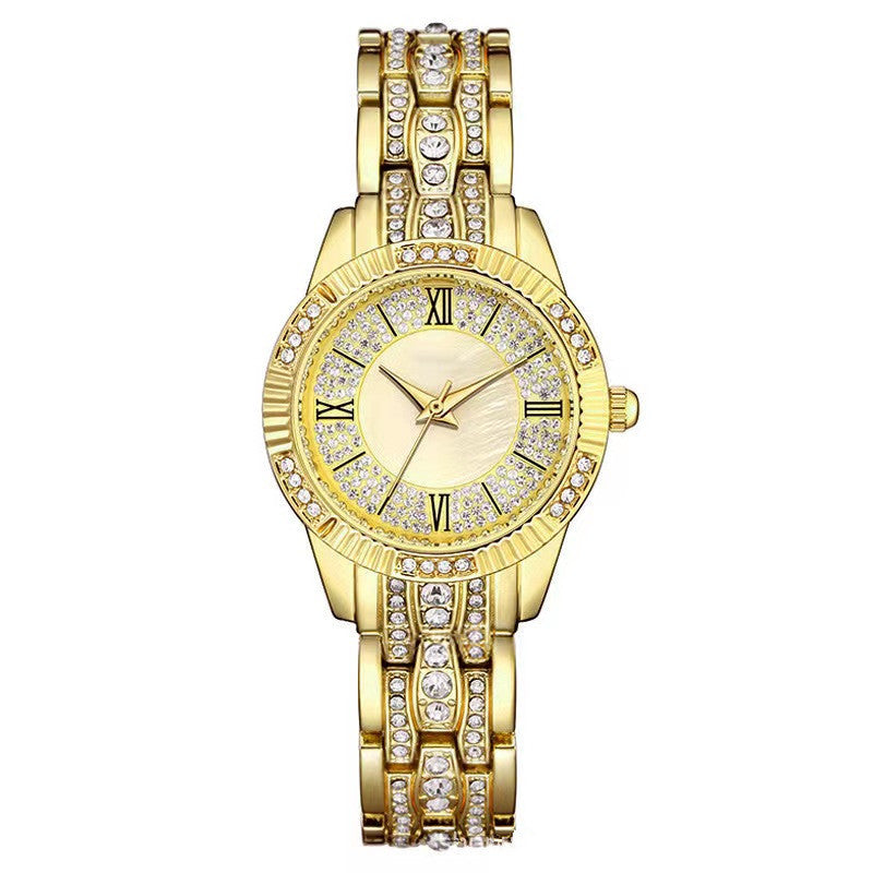 Fashion Jewelry Diamond-studded Luxury Starry Sky Dial Surface for Women Fashion Elegant Match Everything Quartz Watch Bracelet Set