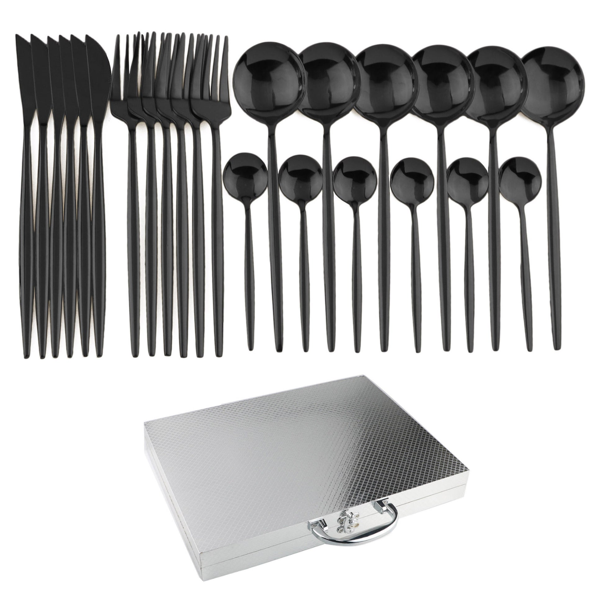 24-piece cutlery set made of stainless steel