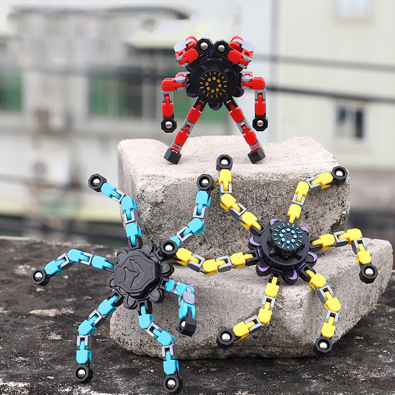 Verformte Fidget Spinner Ketten Spielzeuge für Kinder, Stressabbau Hand Spinner Belüftungsspielzeug für Erwachsene Stressabbau Sensorisches Gyro-Geschenk