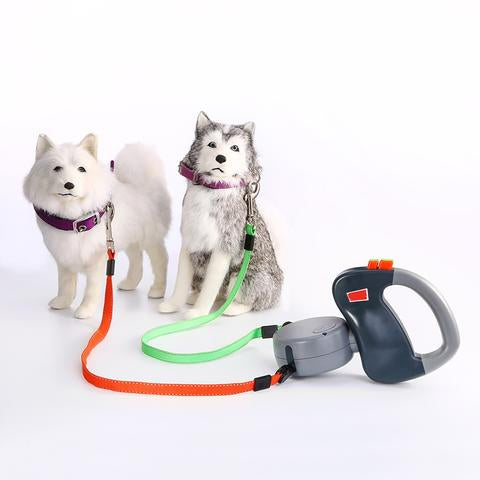 Retractable Double Pet Dog Leash