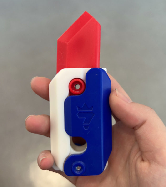 3D Druck Schwerkraft Cub Springen Kleine Rettich Messer Mini Modell Student Preis Anhänger Dekompression Spielzeug Für Kinder Geschenk