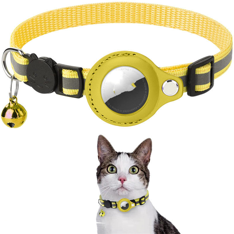 Reflective Collar Waterproof Holder for Airtag Air Tag Airtags Protective Cover for Cat Dog Kitten Puppy Nylon Collar