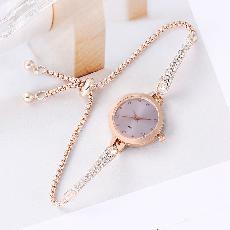 Wristwatch for women with elegant diamond trim (fashion jewelry)