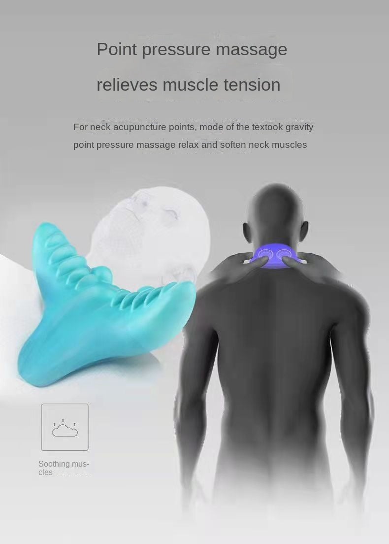 Cervical Spine Neck Massage Pillow with Gravity Acupressure, Neck Massage Pillow for Neck and Shoulders, Home Traction Corrector