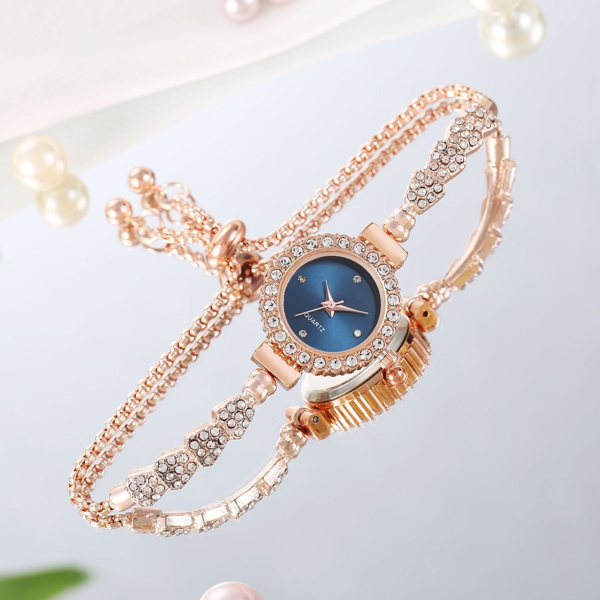 Verstellbare Armbanduhr für Damen, Quarzuhr