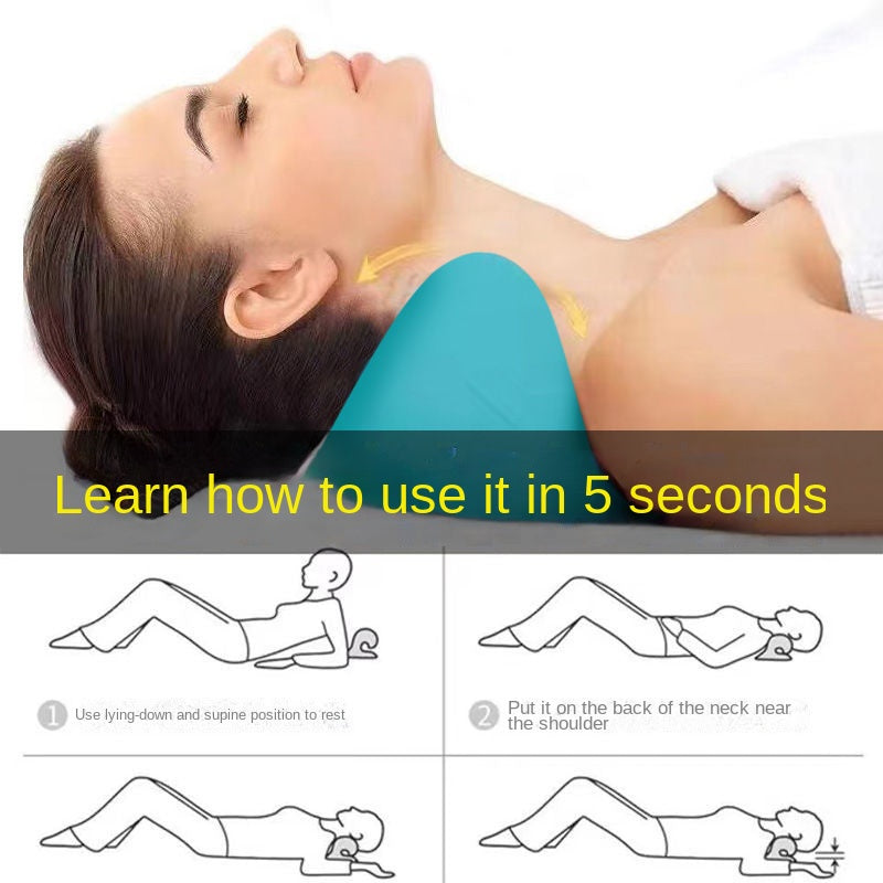 Nackenmassagekissen für die Halswirbelsäule mit Schwerkraft-Akupressur, Nackenmassagekissen für Nacken und Schultern, Heim-Traktionskorrektor