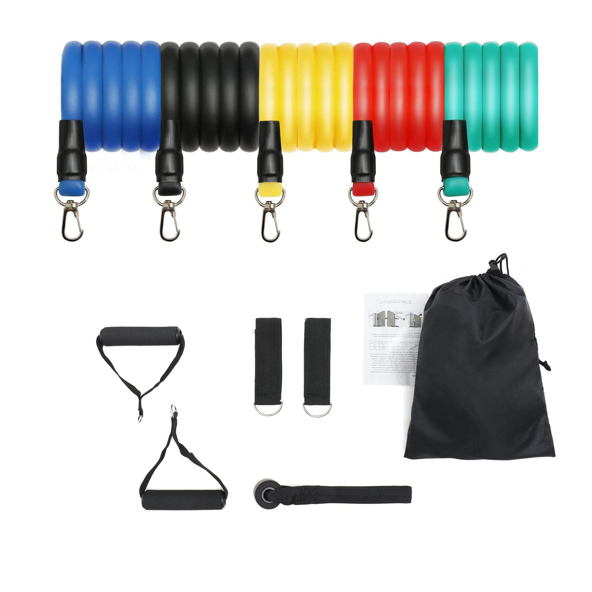 Home Fitness Equipment TPE Latex 11 Piece Set Tension Band Set