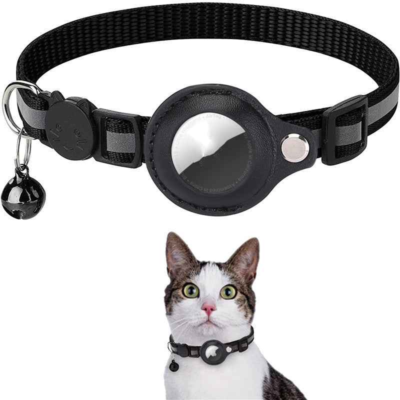Reflektierendes Halsband Wasserdichte Halterung für Airtag Air Tag Airtags Schutzhülle für Katze Hund Kätzchen Welpe Nylon-Halsband