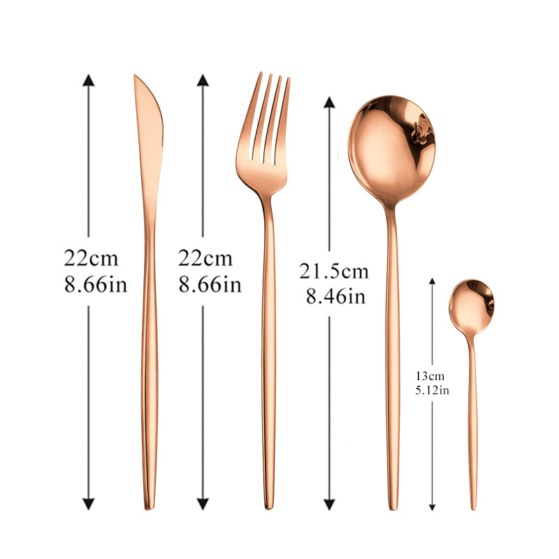 4-piece cutlery set made of stainless steel (Western style)