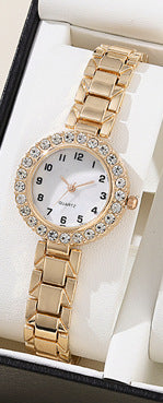 Women's diamond quartz watch (fashion jewelry), trendy and versatile