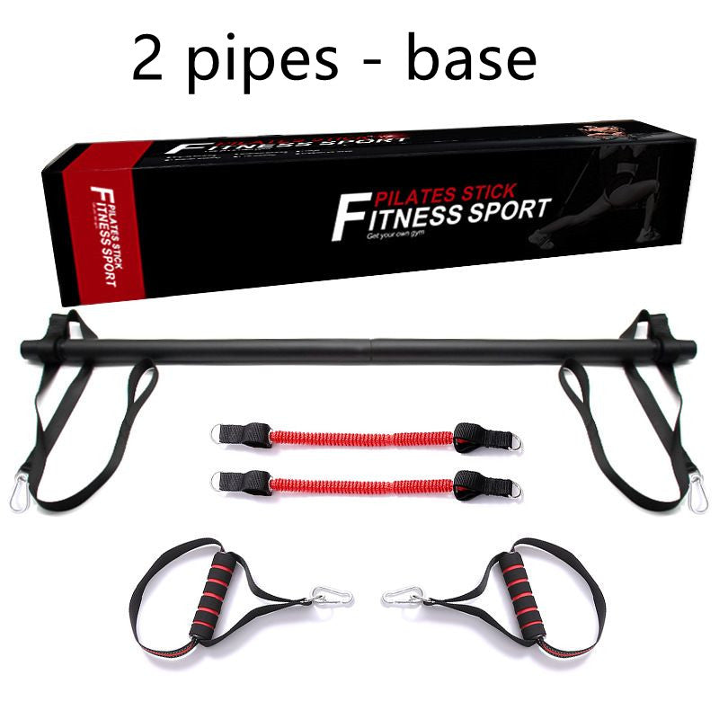 Pilates-Bar-Set mit Widerstandsbändern, tragbares Heim-Fitnessstudio-Trainingsgerät, perfekte gestreckte Fusion-Übungsstange und Bänder.
