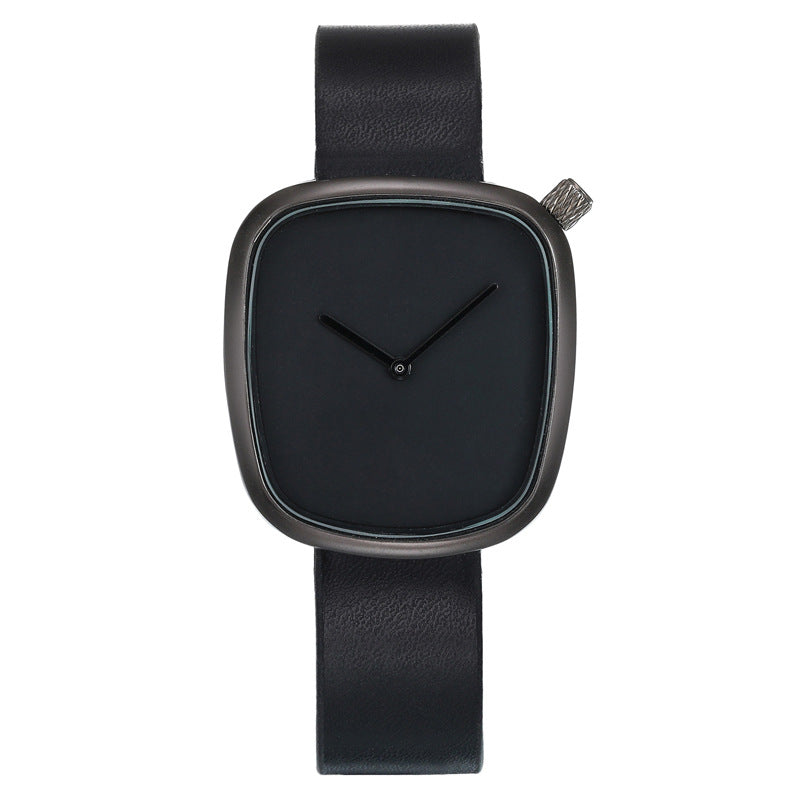 Fashionable minimalist square quartz watch